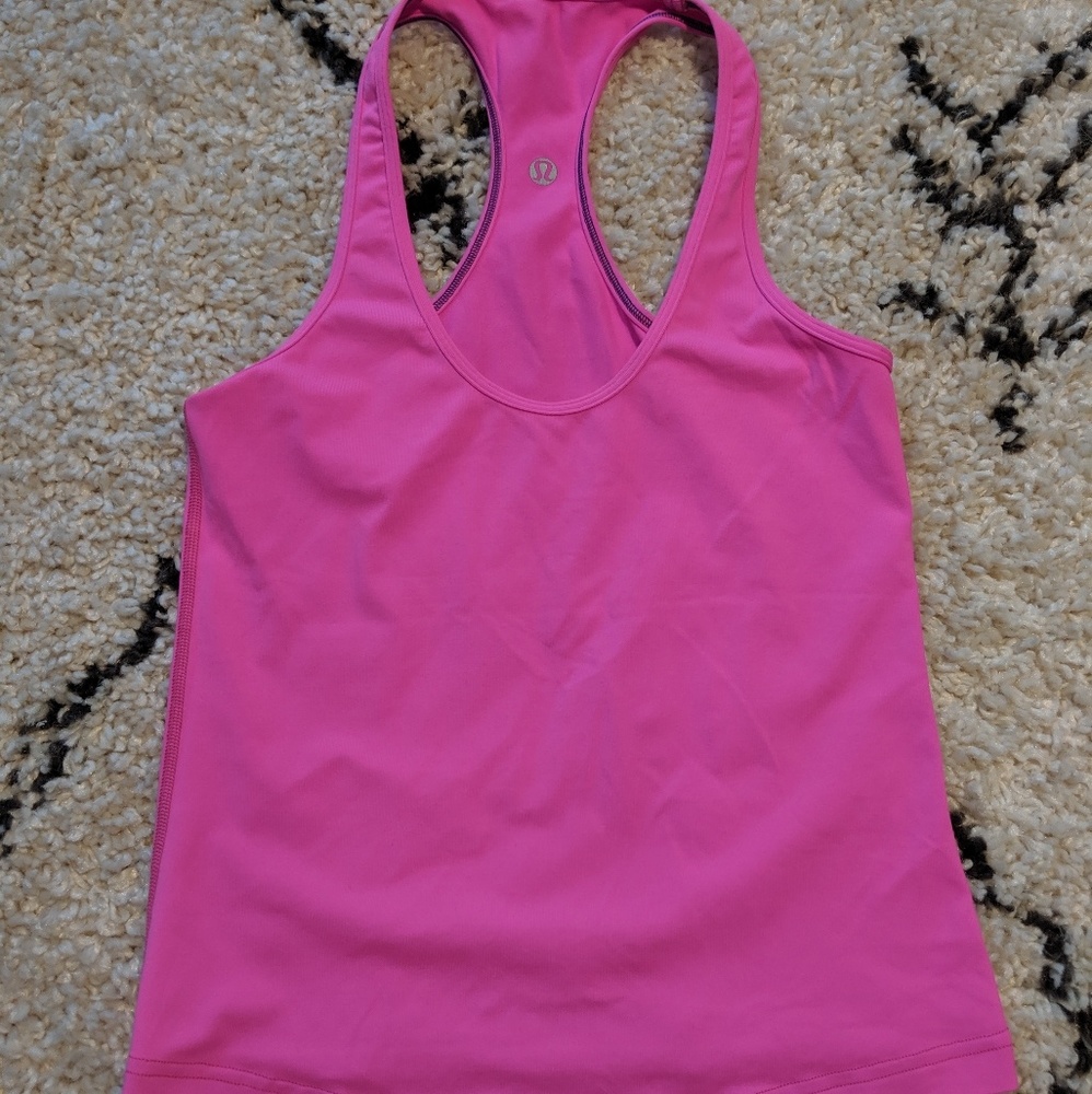 Pink Lululemon workout top